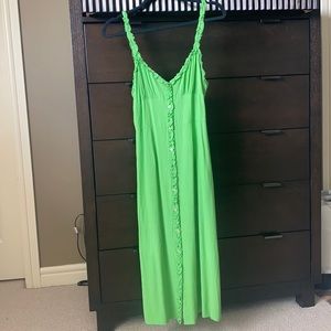 Aritzia Wilfred green midi dress